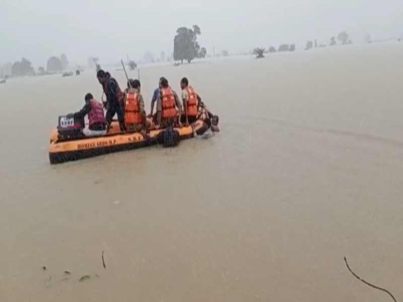 मध्य प्रदेश के शिवपुरी में बारिश का कहर, चार गांव जलमग्न