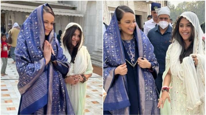 एकता कपूर और कंगना रनौत आशीर्वाद के लिए पहुंची गुरुद्वारा बंगला साहिब!