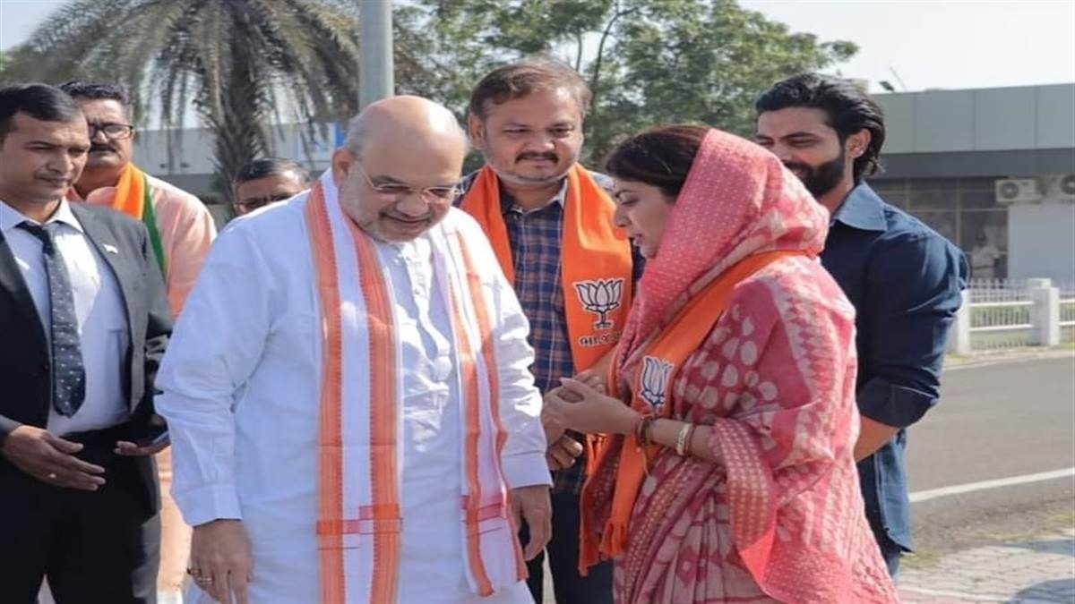 अमित शाह से मिली BJP प्रत्याशी रिवाबा