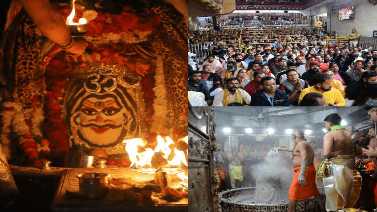 नववर्ष पर महाकाल मंदिर में उमड़ा जनसैलाब: भगवान का आशीर्वाद लेकर नए साल का आगाज, भस्म आरती में 45 हजार से अधिक श्रद्धालुओं ने किए दर्शन